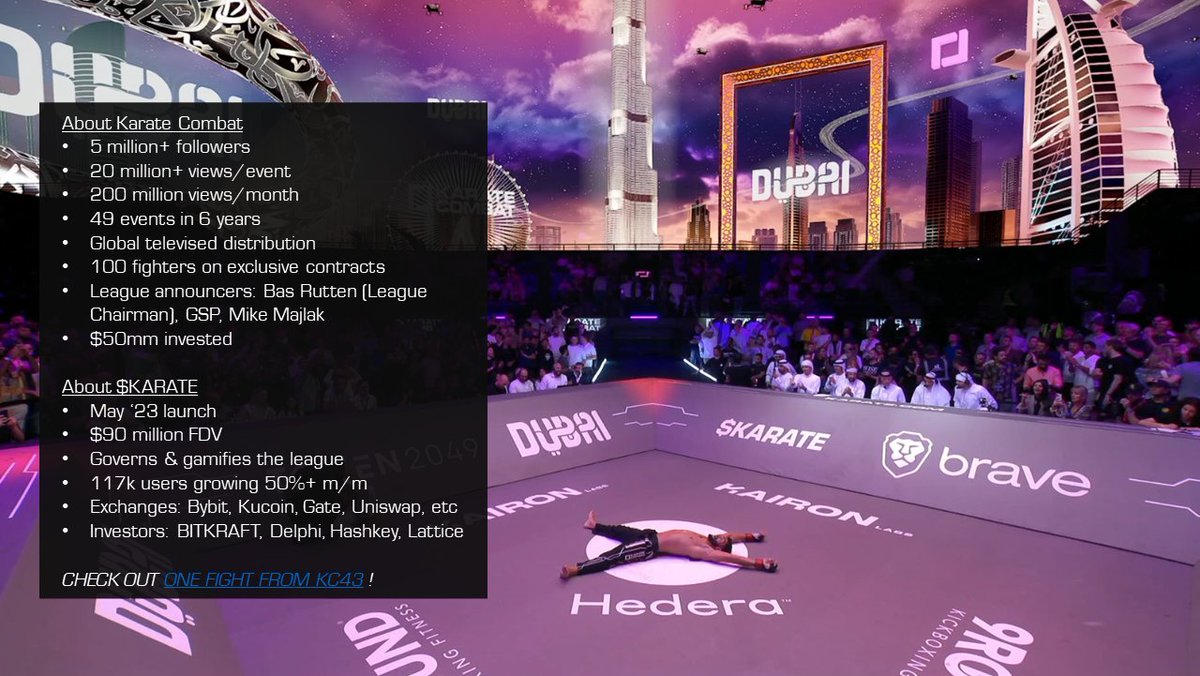 gm gm, open sourcing a little update presentation I put together on $KARATE Combat this week. 

Slides below 👇