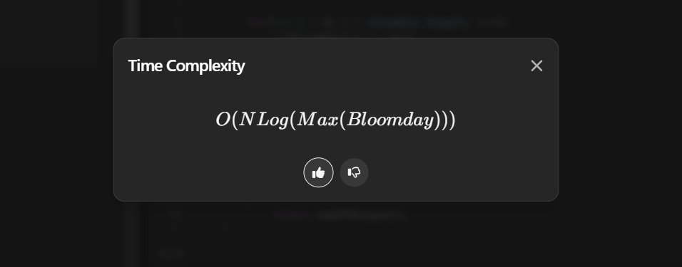 parassetia889's tweet image. #day38

Solved : -
 - Find smallest divisor
- Minimum days to make M bouquets

#100daysofcoding 
#DevProblems #KeepPushing #ProblemSolving #dsa #codehelp #CodingJourney #ProgrammingLife #CodingLife