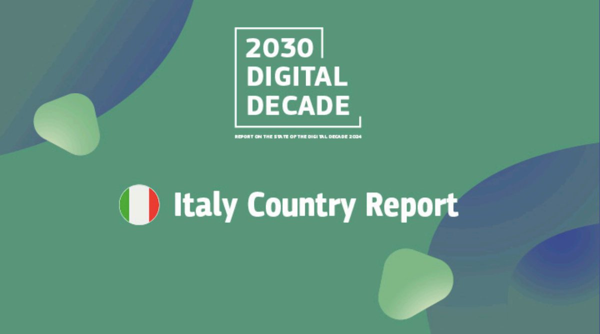 Il nuovo rapporto #DigitalDecade2024 dell'<a href="/EU_Commission/">European Commission</a> ci restituisce un quadro di un’Italia che fa progressi nella sanità elettronica e nelle infrastrutture digitali, ma che fatica ancora sul piano delle competenze digitali (trend comune in Europa).
