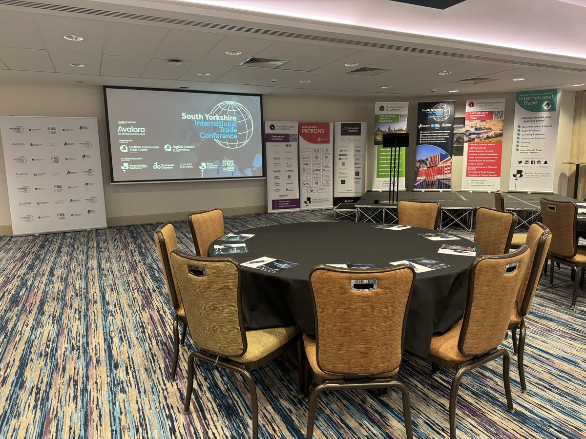 Here we go! 
The 2nd South Yorkshire International Trade Conference has begun. 
Today we are going to hear from leading experts on the international 
trade landscape.
Missed out on #SYITC24? Our <a href="/SITC_Sheffield/">Sheffield International Trade Centre - SITC</a> is always here to 
help, get in touch international@scci.org.uk