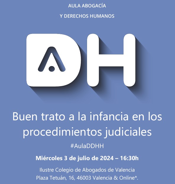 AbogaciayDDHH's tweet photo. 📚 Hoy el #AulaDDHH estará en el @ICAV_abogacia hablando del "Buen trato a la infancia en los procedimientos judiciales".
⏰ 16:30 h
¡Te esperamos!

💻 https://t.co/cEb0V3ySy4 #DerechosHumanos #Infancia #Justicia https://t.co/2rSeM6HIqa