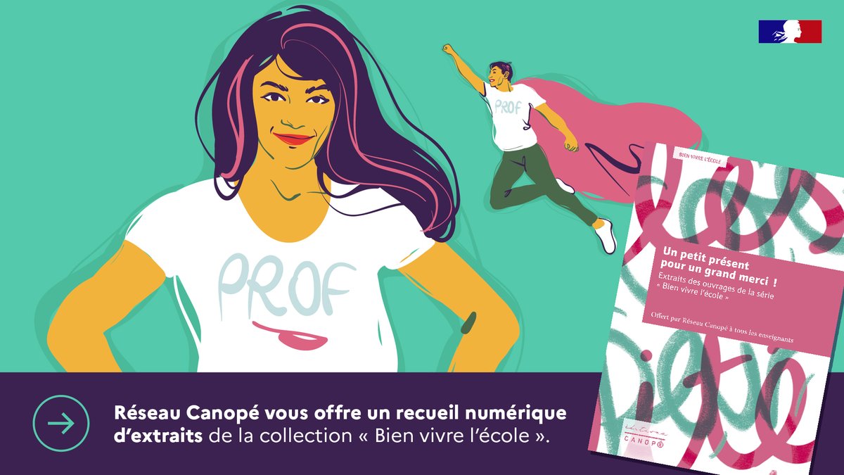 🎁Un petit présent pour un grand merci !
L’école est (presque) finie. 
Toute l’année, vous avez remué ciel et terre pour vos élèves. 
Aujourd’hui, <a href="/reseau_canope/">Réseau Canopé</a> vous remercie &amp; vous offre 7 extraits de ses ouvrages "Bien vivre l'école"📚
bienvenue.reseau-canope.fr/merci?mtm_camp…