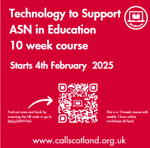 We know that assistive tech can support all learners with ASN.  How do we know which tools work best for individuals? Find out more and register for our 10 week course on Technology to Support ASN in Education.

Don’t worry all sessions will be recorded. bit.ly/ASN10wk