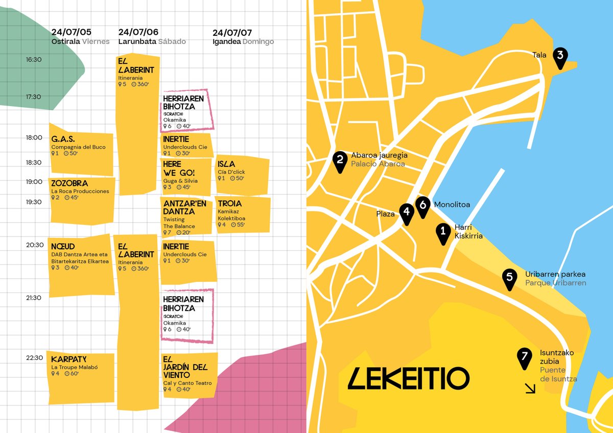 Lekeitio_Udala's tweet photo. 🎭KALEKA, Lekeitioko Kale Arten Jaialdia

Lekeitio askotariko kale arteen erakusleihoa bilakatuko da uztailaren 5etik 7ra

🤹12 ikuskizunen bidez ikuslea sentsibilizatu eta gogoeta sorraraztea bilatuko du jaialdiak

📲Egitaraua: https://t.co/lDpucshTdN
#GeureNortasunetik #Kaleka https://t.co/X1XoF0U3xl