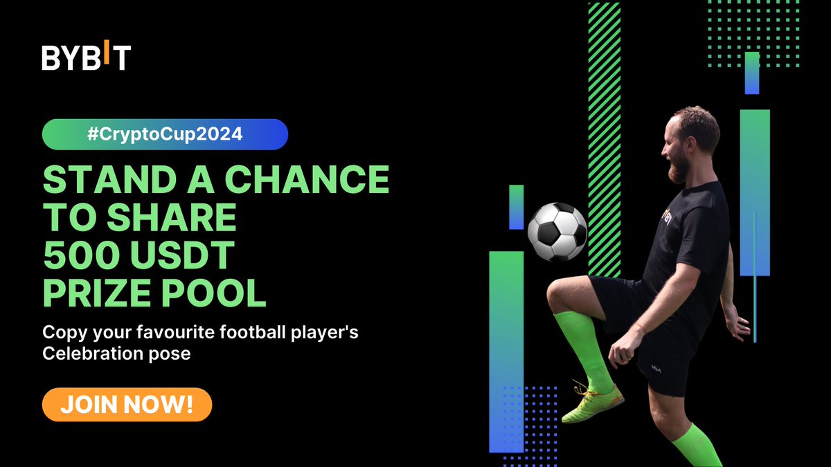 Bybit_Official's tweet image. ⚽️ Pose and stand a chance to win USDT!

🔥 Mimic of your favorite football player's celebration style and you might just be one of our five lucky winners! 

😎 Join #CryptoCup2024 Social Giveaway: i.bybit.com/ab161Szf