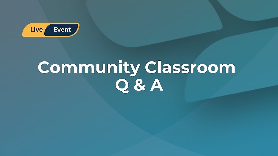 🚨Community Classroom Announcement 🚨
As the end of term fast approaches, we're changing things up a bit. Over the next few weeks, Community Classroom will be a drop-in Question &amp; Answer session. 
Join us live today at 3:30pm and ask away!
🔗 us02web.zoom.us/j/81894356456?…