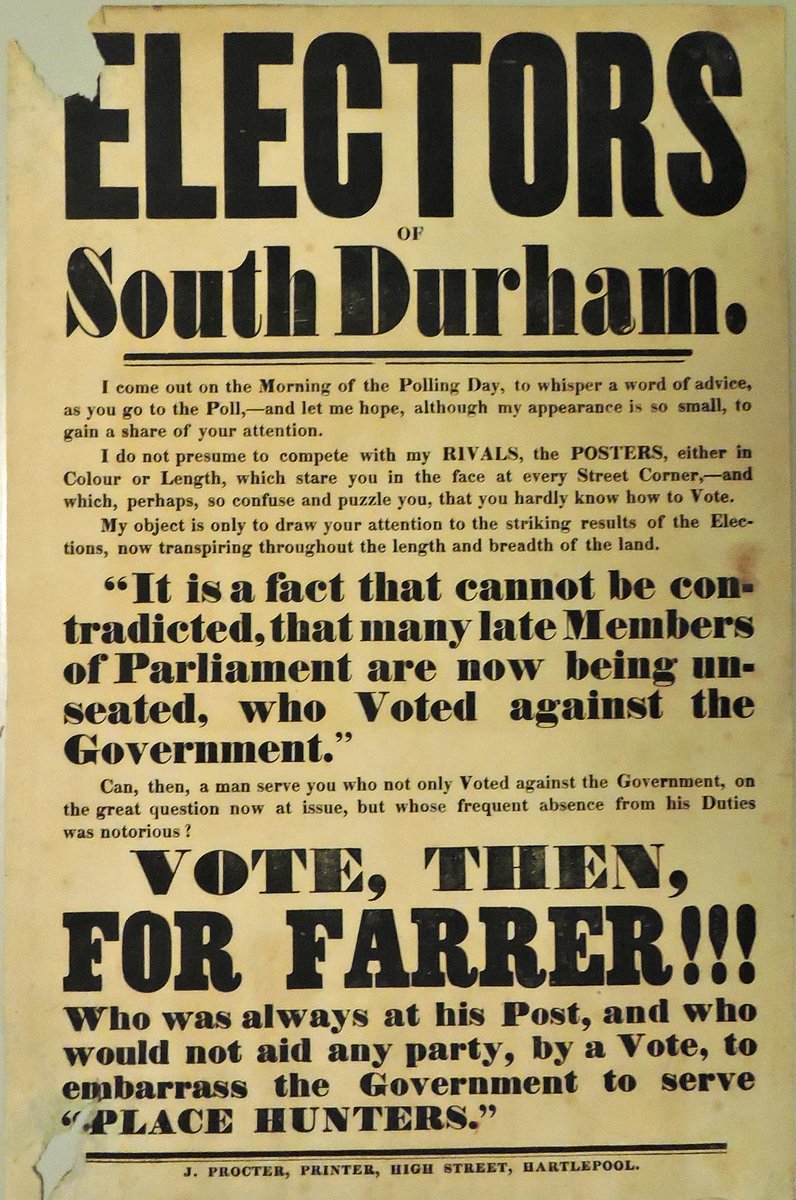chrisjlines's tweet photo. Thanks to @Echochrislloyd, who has written a fascinating (and very timely) feature on the two 1841 General Election posters that I acquired a while back, thanks to Brockwell Books of Chesterfield.

1/2 https://t.co/WvYuEBR7Qm