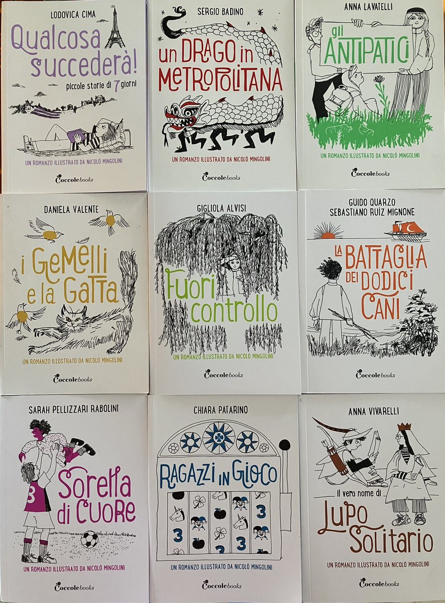 Una collana di autori italiani illustrata d Nicolò Mingolini per vivere avventure, sorridere e pensare #pantone 9-11 anni