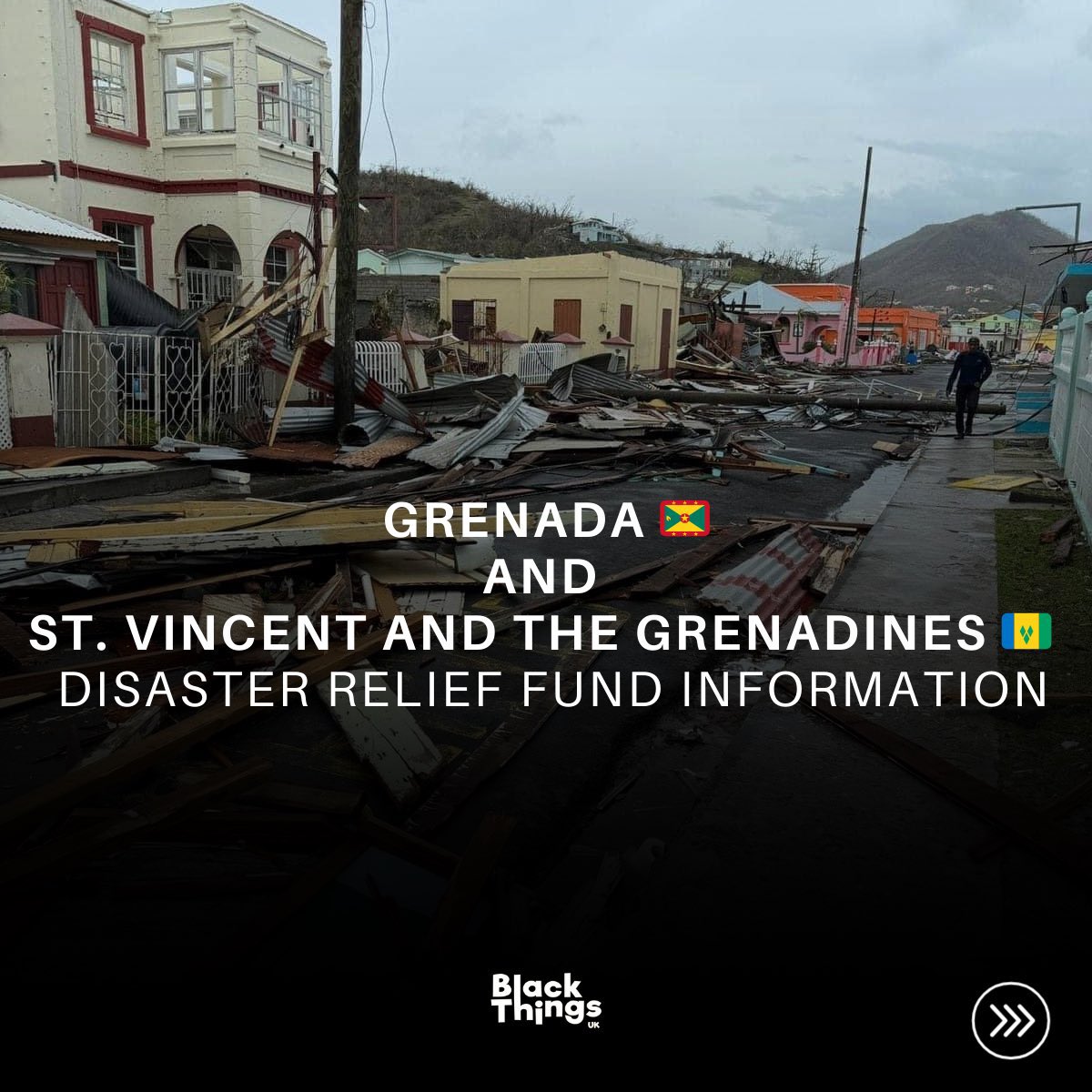 S_Fleary1's tweet photo. NEW: Disaster relief fund information 

For Grenada, Carriacou &amp; Petite Martinique 🇬🇩

And St Vincent and the Grenadines (SVG) 🇻🇨

Thank you for sharing @Blackthingsuk ❤️💛💚✊🏾

#hurricaneberyl https://t.co/BQuCgxuD2p