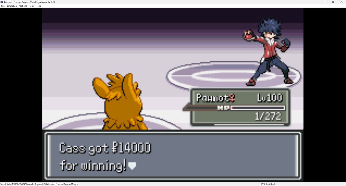ElectricSheep93's tweet photo. Breaking the long silence to say
PAWMOT 2024!!! Coming in clutch as my only pokemon alongside Musdale. Emerald Rogue 2.0 is so good, y'all~ https://t.co/0Ct1a13uGD