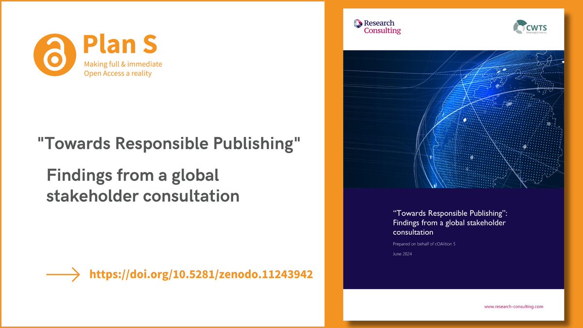 cOAlition S (@coalitions_oa) on Twitter photo A big thanks to >11,600 respondents for generously sharing their insights and to <a href="/rschconsulting/">Research Consulting</a> & <a href="/cwtsleiden/">CWTS | Leiden University</a> for their outstanding work. See the complete report, and all data sets, at:
➡️doi.org/10.5281/zenodo… and ➡️doi.org/10.26303/m1s7-… #ResponsiblePublishing A big thanks to >11,600 respondents for generously sharing their insights and to <a href="/rschconsulting/">Research Consulting</a> & <a href="/cwtsleiden/">CWTS | Leiden University</a> for their outstanding work. See the complete report, and all data sets, at:
➡️doi.org/10.5281/zenodo… and ➡️doi.org/10.26303/m1s7-… #ResponsiblePublishing
