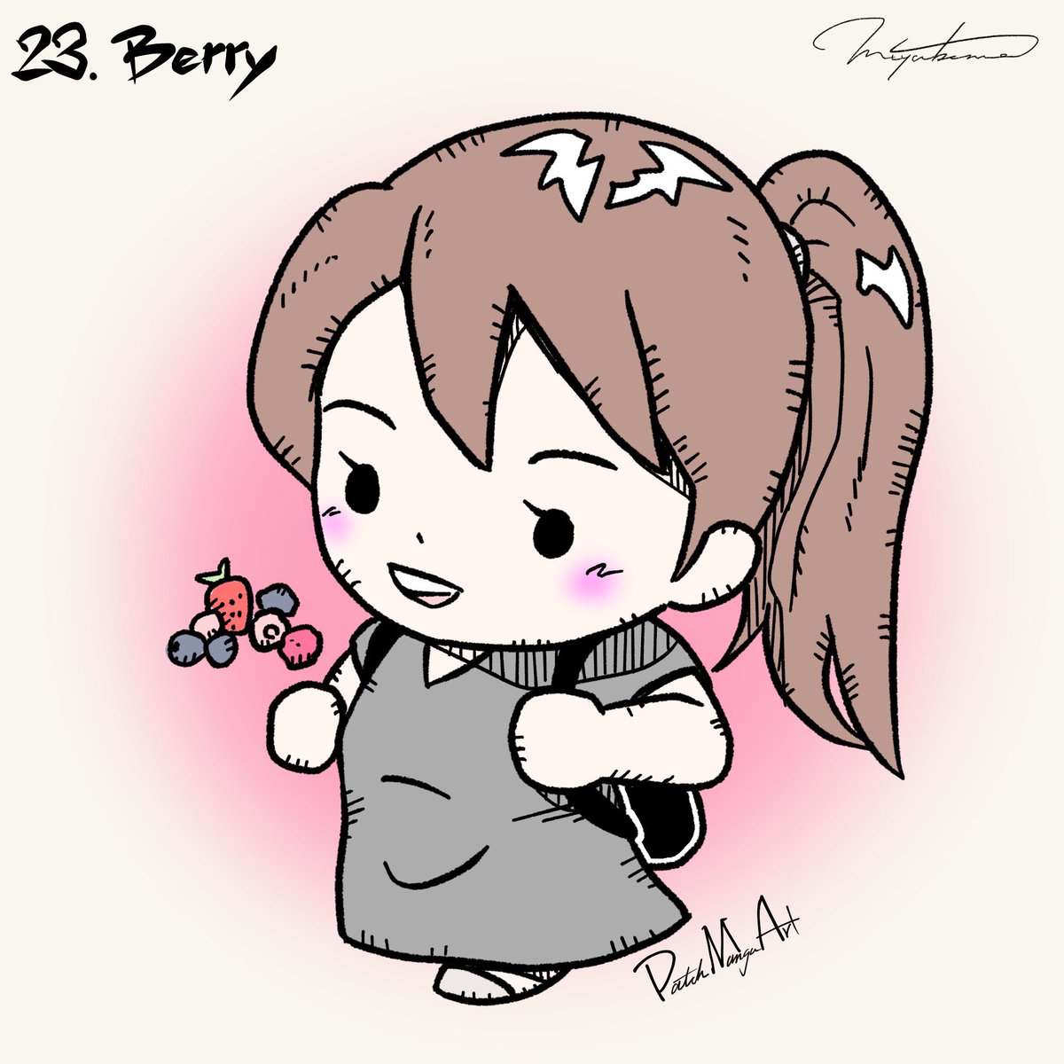 Berry_Chann's tweet photo. みやけんさん（@miyakenne）にワンコインでパッチマンガアートで似顔絵を描いてもらいました☺️🍓
とっても可愛いっ✨
本日も22時から限定5名で募集があるみたいです🎨✨
#先週の水曜日はあっという間にsoldout
#似顔絵
#パッチマンガアート
#似顔絵アート https://t.co/iRZ6Mtzon1