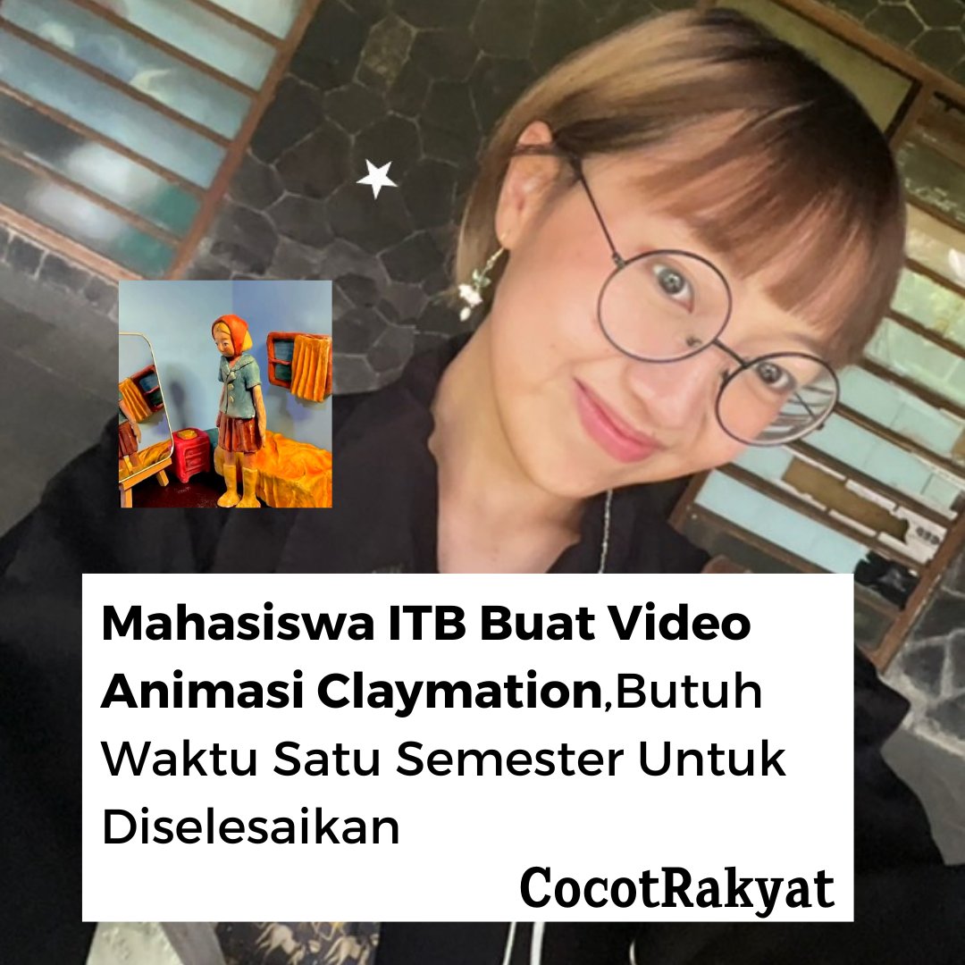 38 DETIK HASIL DARI SATU SEMESTER

Sabrina Angelique Wibowo, mahasiswi Program Studi Seni Rupa di Institut Teknologi Bandung (ITB), membagikan video proyek individu “claymation” yang ia kerjakan demi memenuhi syarat mata kuliah 5 SKS.