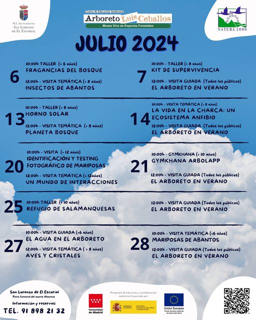 Fíjate en las numerosas actividades que ofrece el Arboreto Luis Ceballos. ¡Apúntate! 🍀☘️🌿🌱🪴🌲🌳🌺🌻