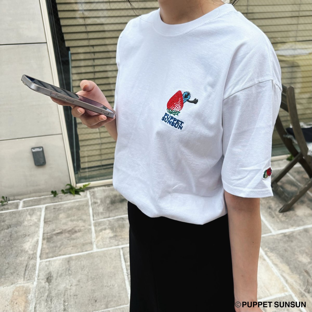 PUPPET SUNSUN フルーツTシャツ PUPPET SUNSUN ONLINE STORE】 シンプルで使いやすいデザインのTシャツ