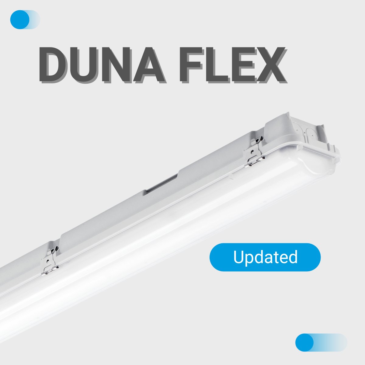 🔵Our DUNA FLEX family is more durable and efficient.
The DUNA FLEX STP offers 60,000 hours of life and the DUNA FLEX ST reaches 50,000 hours, both with a 5-year warranty.
More? Discover the DUNA FLEX HE+ with up to 100,000 hours - high quality, long lasting lighting!