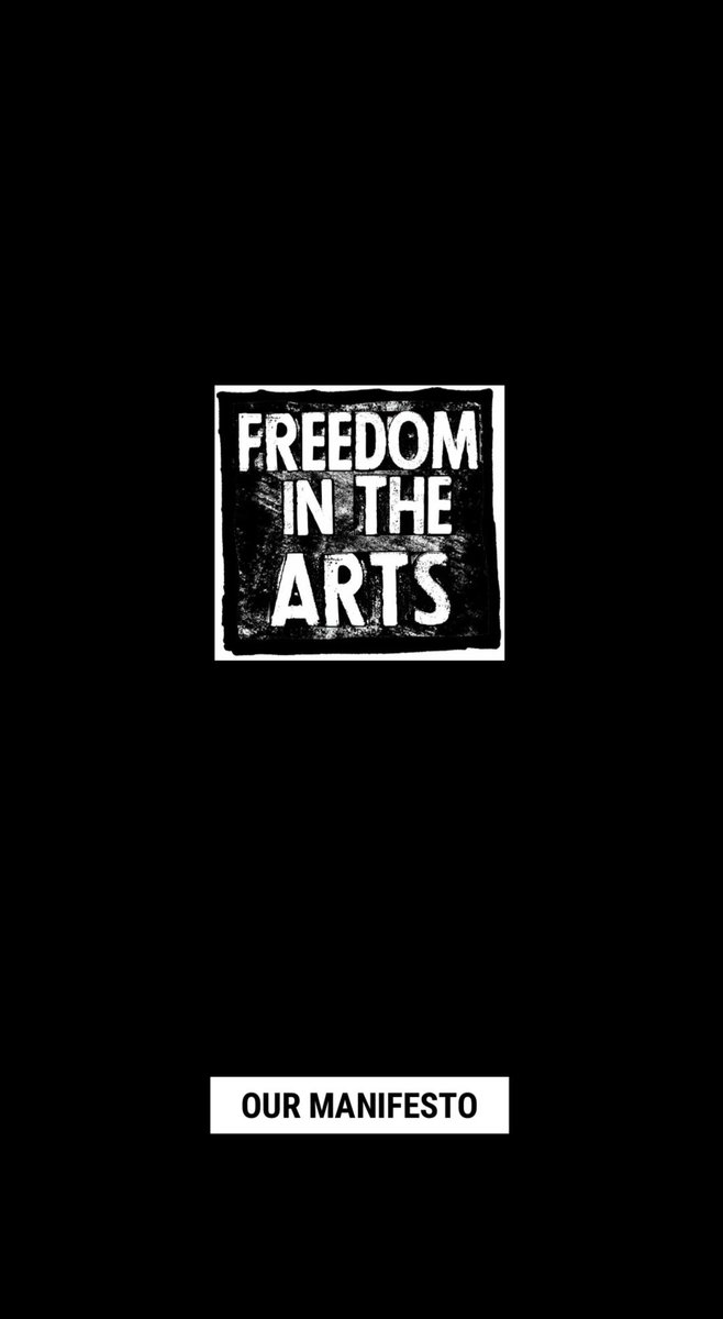 Freedom_in_Arts's tweet photo. They say POLITICS is downstream from CULTURE

Well, CULTURE is downstream from the ARTS

The ARTS are in crisis right now and we call for a commitment to freedom of expression.

Please share- we need Freedom in the Arts UK and worldwide. https://t.co/5kOWUTWJmt