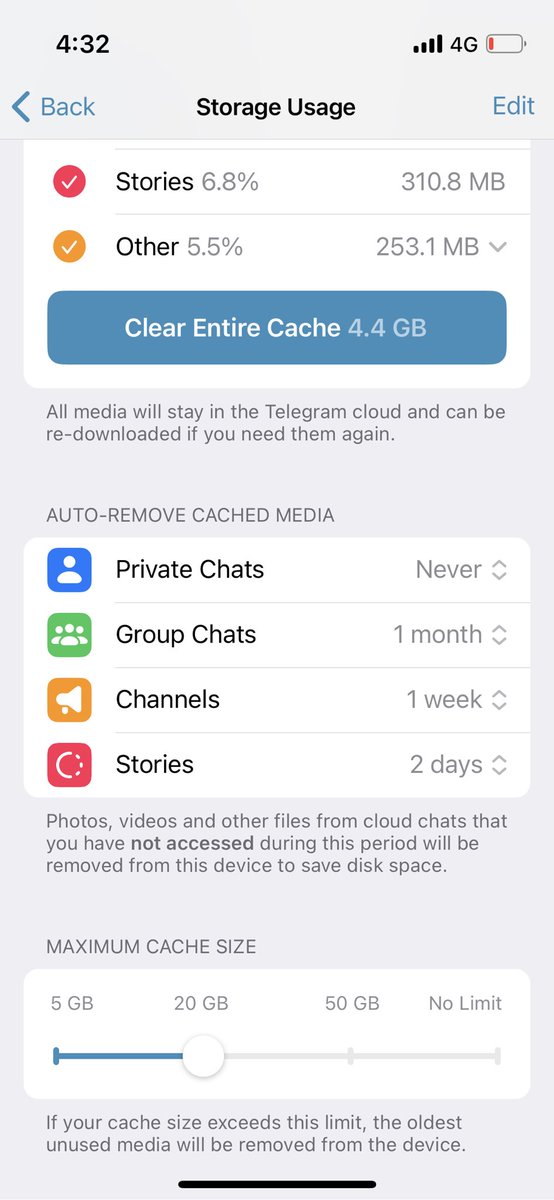adorabilis_'s tweet photo. @rjonesy I’d love for more fine-grained controls with clear text instructions for iMessage storage behaviour. Telegram is a good example but I’m not holding my breath given how obstinate Apple is. https://t.co/owQ6AMqk3u
