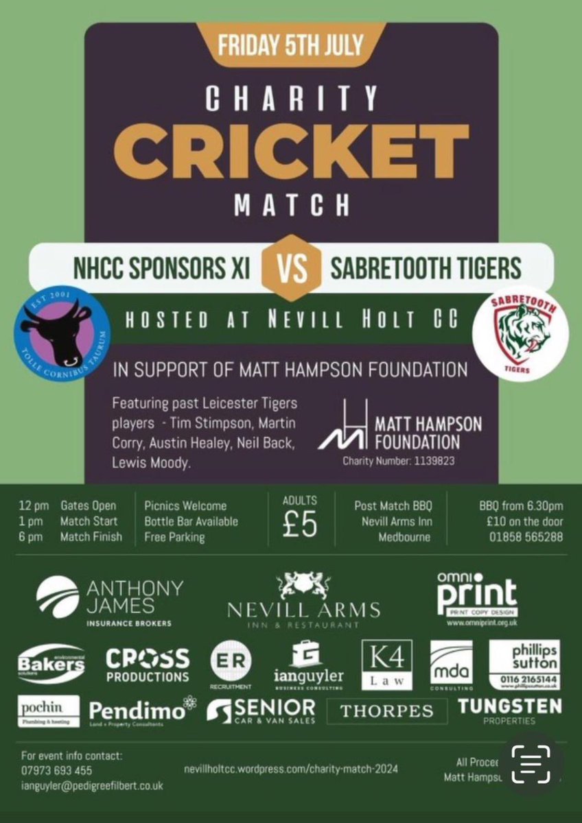 Hambofoundation's tweet photo. Support the Foundation and have a great day out! ✨ 🏏 https://t.co/I7OkqXXsUi
