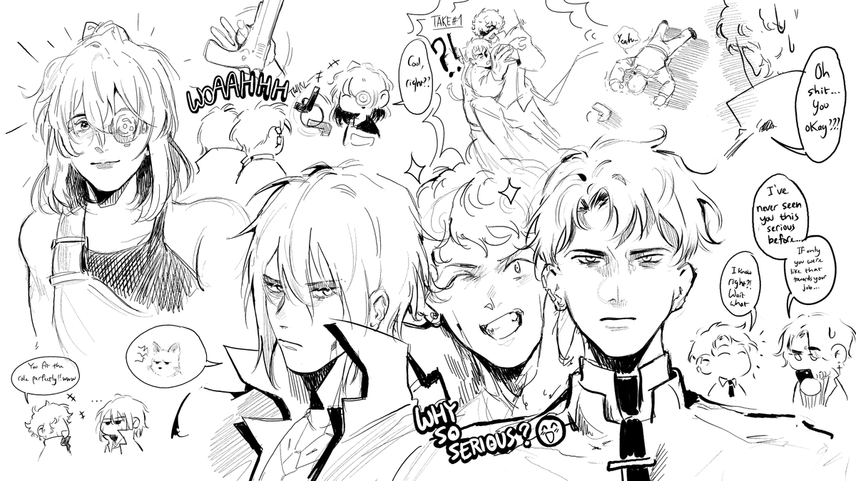 Carrotwashere's tweet photo. obligatory actor au/bts sketches LOL

thank you for everything!!! 🥺🥺☺ this was genuinely such a cool experience to be a part of!!
#vcb23 https://t.co/RET7dfXd3Z