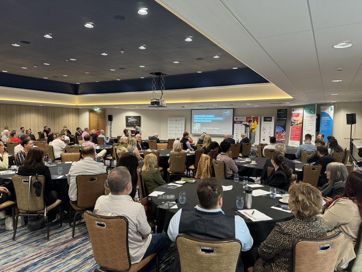 Next to grace the South Yorkshire International Trade Conference 
stage is our CE, <a href="/LouisaHWalker/">Louisa H Walker OBE</a>.

Lou is sharing how the 3 South Yorkshire Chambers are working together to support international trade and the amazing way this will help the 
regions economy