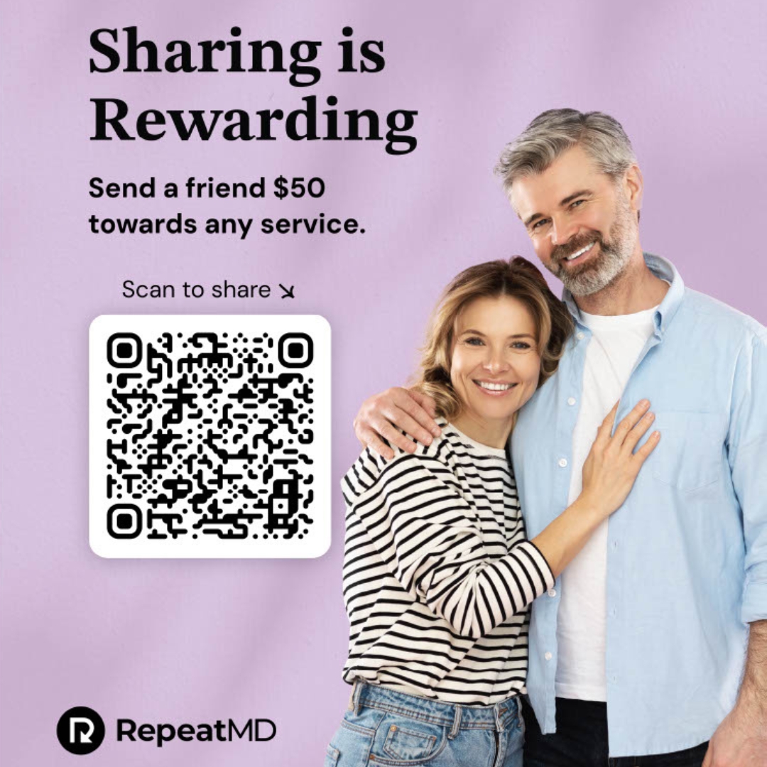 drnhile's tweet image. At Fountain Youth Medical Spa, Victoria, Texas, we're excited to bring you even more value and convenience with the RepeatMD app!

Send a friend $50 towards any service and enjoy the benefits together!

Scan the QR code and sign up today!

#VictoriaTexas #RepeatMD #MedicalSpa
