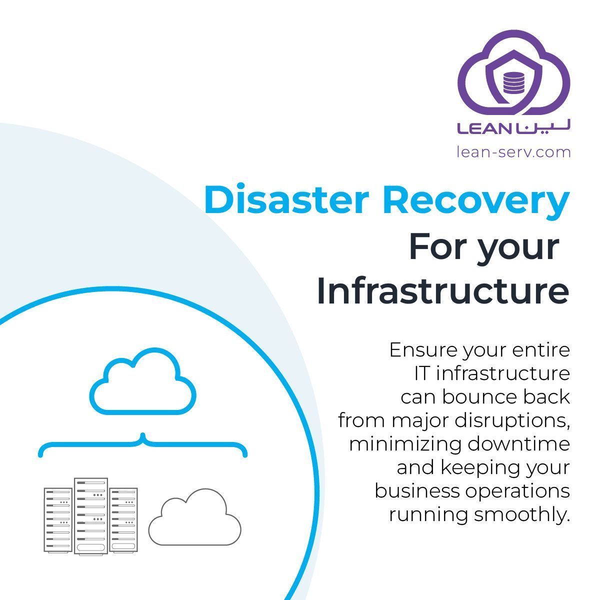 LEAN_Serv_KW's tweet image. Ensure rapid recovery with LEAN’s Disaster Recovery solutions—easily replicate your virtual or physical infrastructure and maintain business continuity effortlessly. 🇰🇼

#Kuwait #Kuwaittech #KuwaitCloud