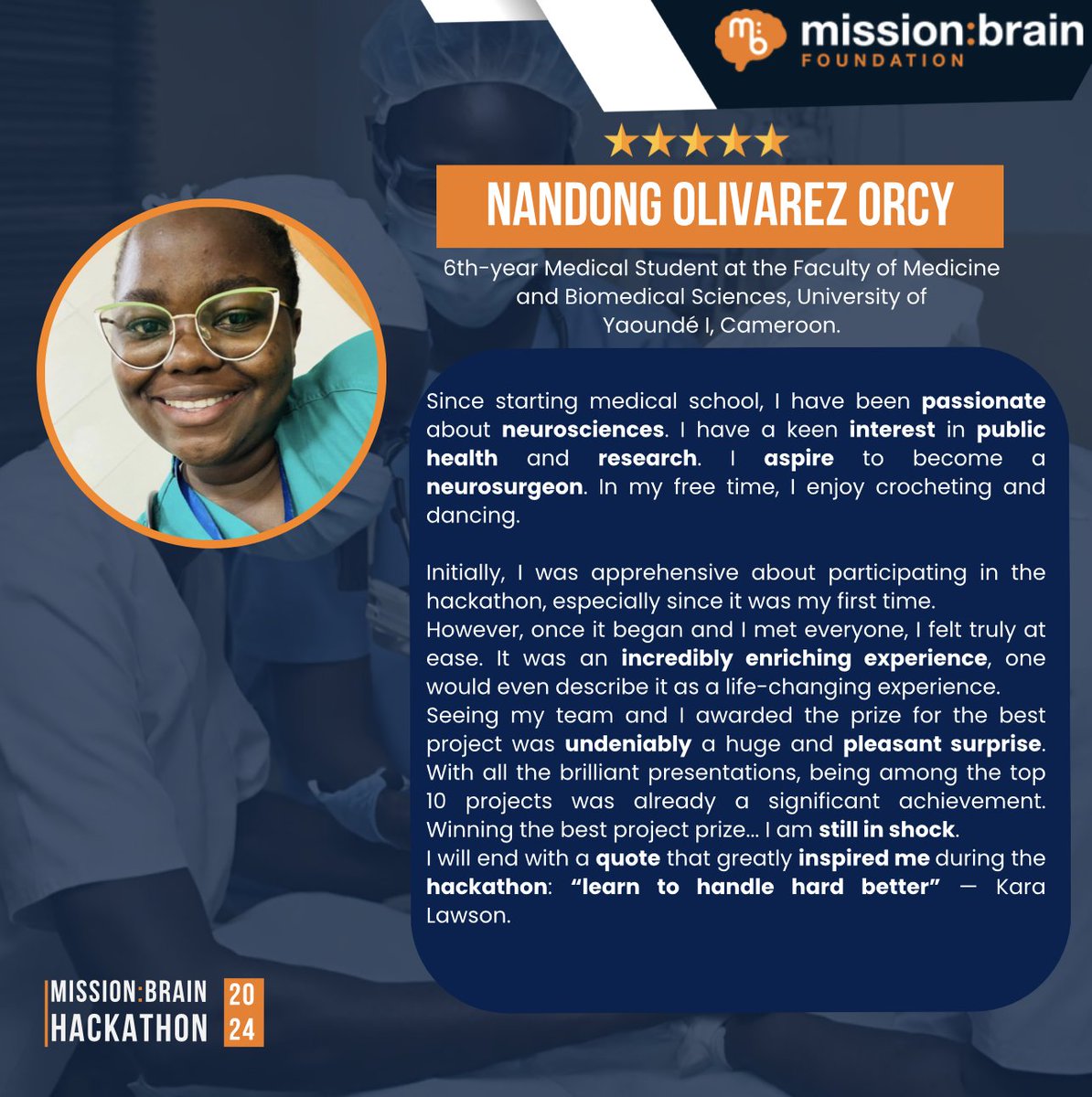 TheCameroonianZ's tweet photo. #Cameroon - première place à la compétition Mission Brain Hackathon 2024.
#missionbrainhack24 @missionbrainorg https://t.co/1qjRWRMy6Q