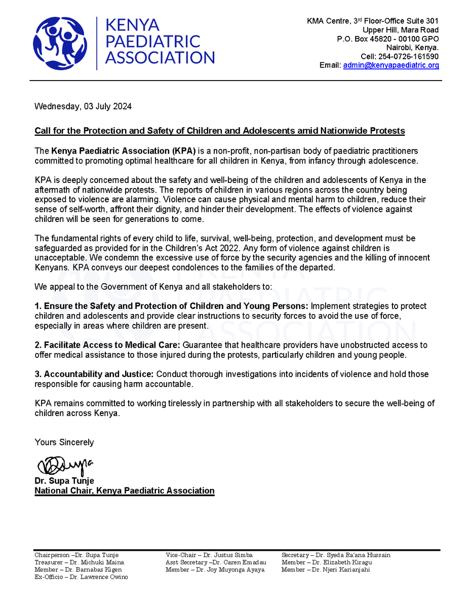 Kenya Paediatric Association tweet media