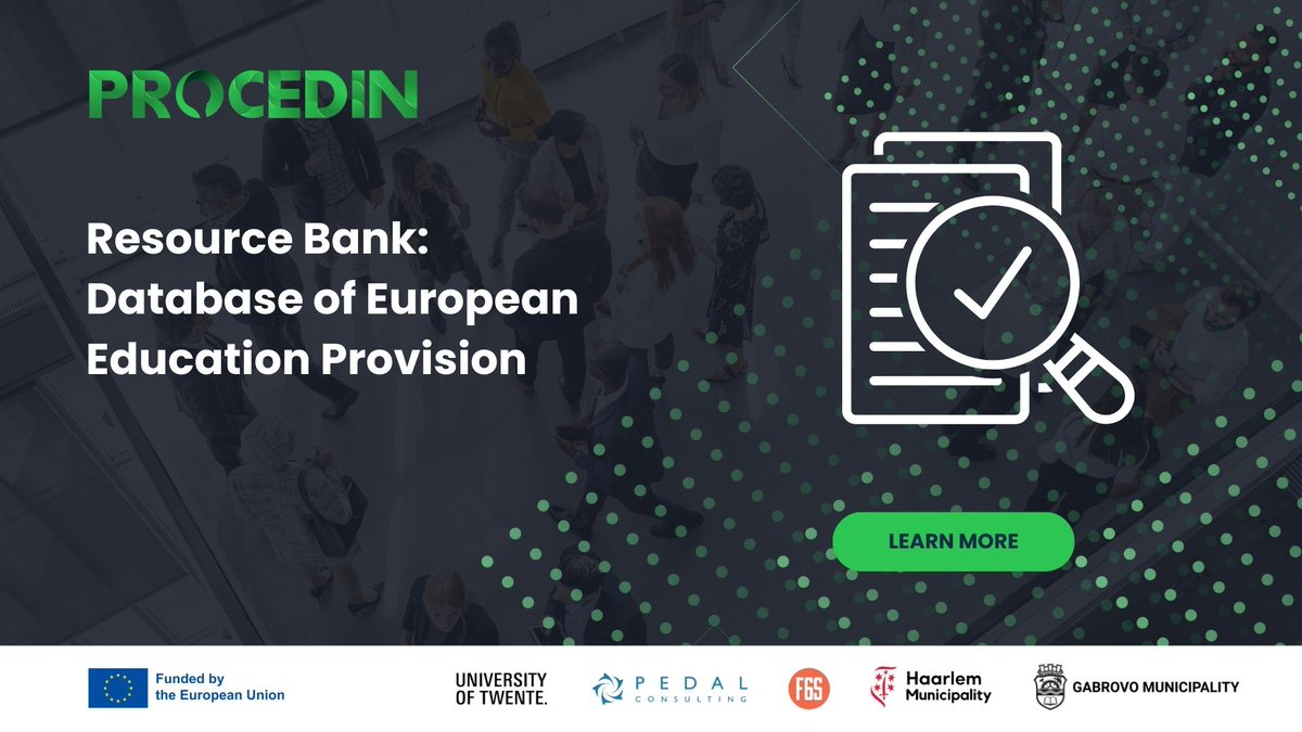 📚The Database of European Education Provision within the PROCEDIN Resources Bank!

Explore 114 universities from 27 countries offering 1679 courses in procurement, sustainability, and entrepreneurship. 

#CircularEconomy #GreenMobility #Sustainability  #ProcurementInnovation