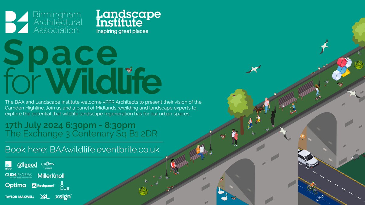 Please join us and the <a href="/Birm_Arch/">Birmingham Architectural Association</a> for "Spaces for Wildlife" on the 17th July.

Book tickets on eventbrite below:
eventbrite.co.uk/e/space-for-wi…