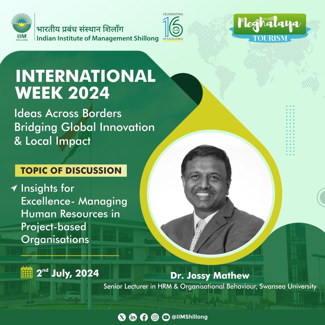 IIMShillong's tweet image. Ideas across borders: International Week at IIM Shillong. Diverse speakers from various fields share innovative ideas and unique perspectives, enriching our theme of global innovation and local impact

#InternationalWeek #IWeek #Innovation #IdeasAcrossBorders #IIMShillong