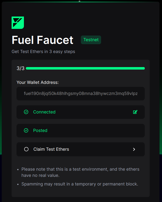 The easiest faucet is now live on <a href="/fuel_network/">Fuel</a>!

Check it out: fuel.hashcase.co/faucet