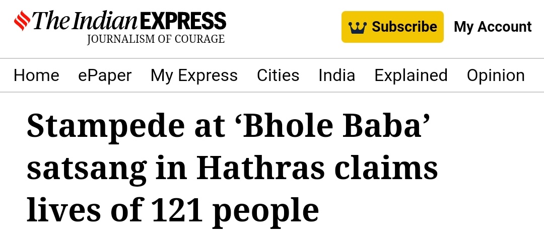 WamanCMeshram's tweet image. बीजेपी सरकार ने शिक्षा के बजाय हमेशा बाबाओं को प्रोत्साहन दिया है और अंधश्रद्धा का प्रचार प्रसार किया जा रहा है, जो कानूनन विरोधी है और संविधान विरोधी है. इस आधार से सरकार भी इस हादसे की ज़िम्मेदार है. और इस बाबा आयोजक को हत्या के आरोप में जल्दी ही जेल में डालना चाहिए.