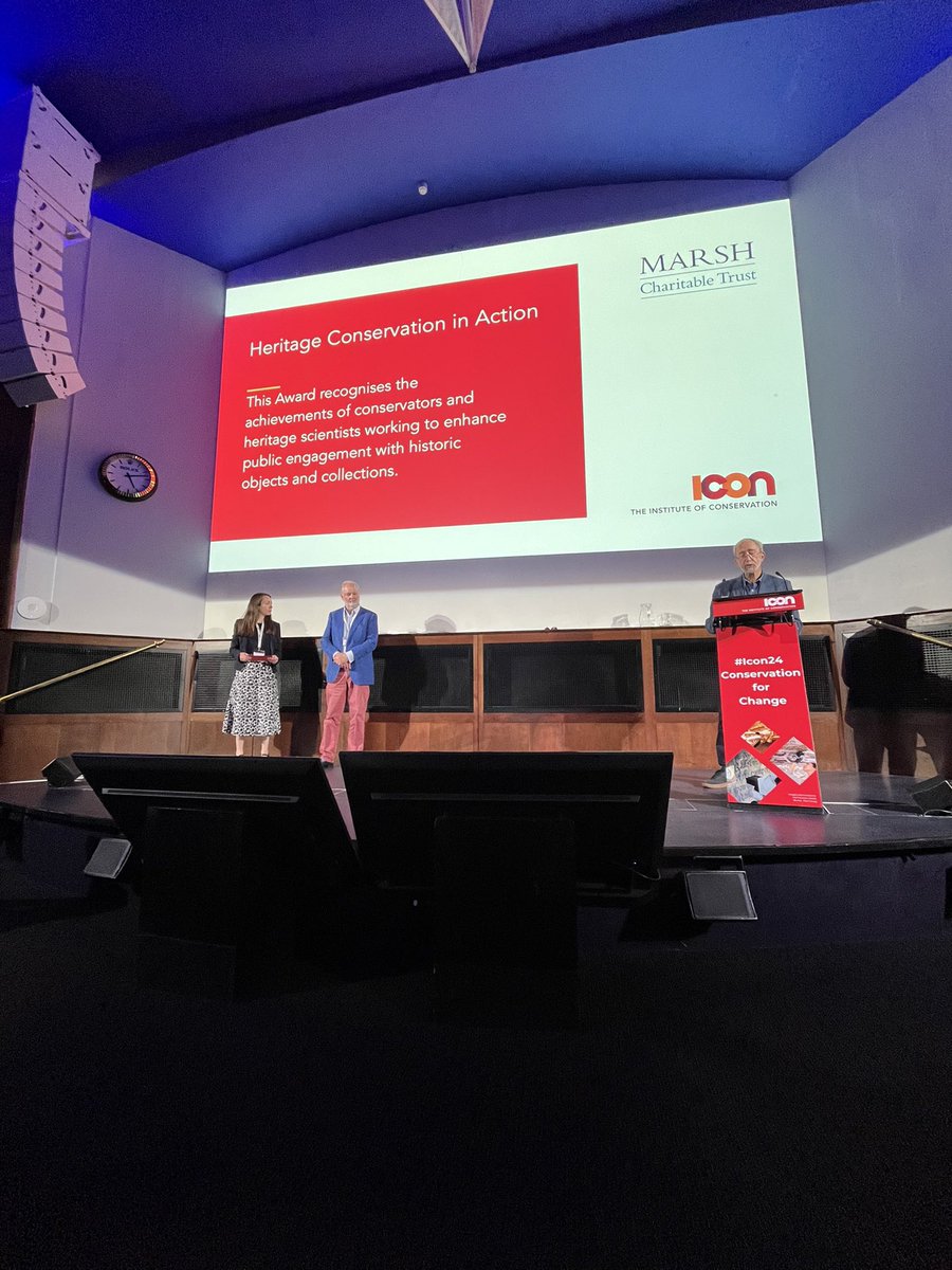 MarshAwards's tweet image. Last night, we attended #ICON24 to announce the winners of this year’s #MarshAwards for Conservation 🏆

We were pleased to announce 5 winners with @Conservators_UK this year, celebrating a wide range of heritage conservation practices!