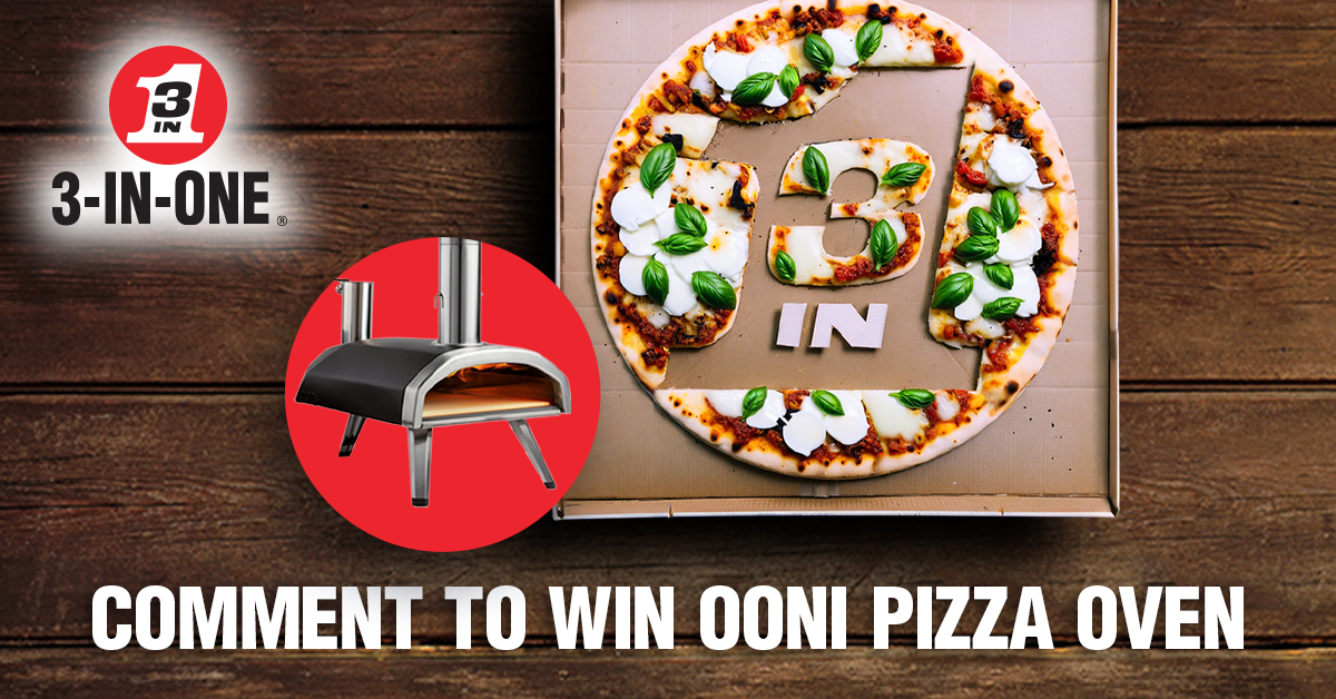 3InOneUK's tweet image. Win an Ooni Pizza Oven this summer!🍕 

To enter:
• Follow us
• Comment with the top 3 ways you use 3-IN-ONE

Competition closes 17th July. Find out more here: bit.ly/4eSWHFE

T&amp;amp;Cs apply. GB entries only.
Winners will only be contacted by this official page.
