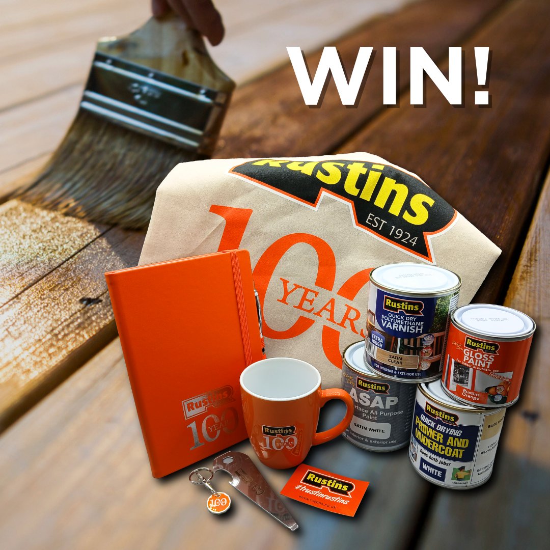📣To celebrate their 100th anniversary, we've teamed up with Rustins!📣

 #Win this Rustins bundle including 4 tins of their long-standing products.🤩

To enter:
1. Let us know what decorating job you are working on!
2. Follow <a href="/LeylandSDM/">Leyland</a> and @rustins

bit.ly/3zsXOLS