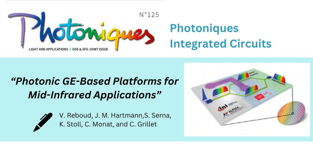 📑“Photoniques Integrated Circuits”
“Silicon photonics, initially developed for data communications in the near infrared (NIR)has been extended over the last ten years…”
➡️ bit.ly/4aGfP6g
<a href="/UGrenobleAlpes/">Université Grenoble Alpes</a> <a href="/cea_grenoble/">CEA Grenoble</a> <a href="/BridgeStateU/">Bridgewater State University</a> <a href="/MIT/">Massachusetts Institute of Technology (MIT)</a> <a href="/CentraleLyon/">Centrale Lyon</a>
#OA #OpenAccess