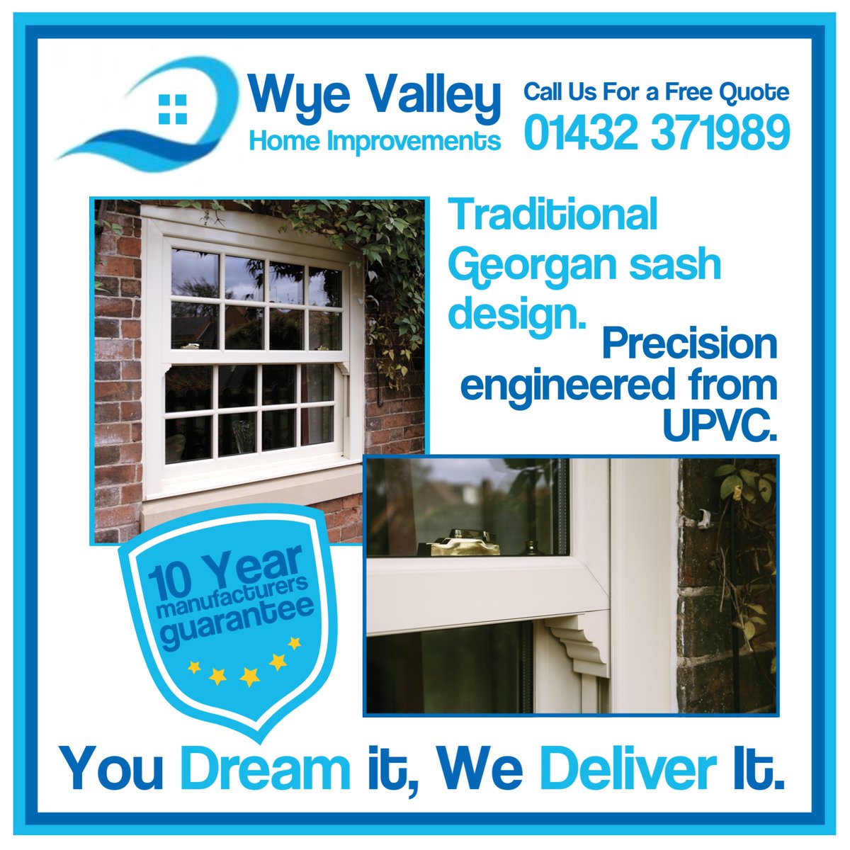 WyeHome's tweet photo. Upgrade your period property with our beautiful, energy-efficient UPVC windows in a Georgian sash style.
Combining classic elegance with modern efficiency, these windows are perfect for maintaining your home's historic charm while lowering energy costs.
#HomeImprovement #Energy https://t.co/Bn5Dfotwmp
