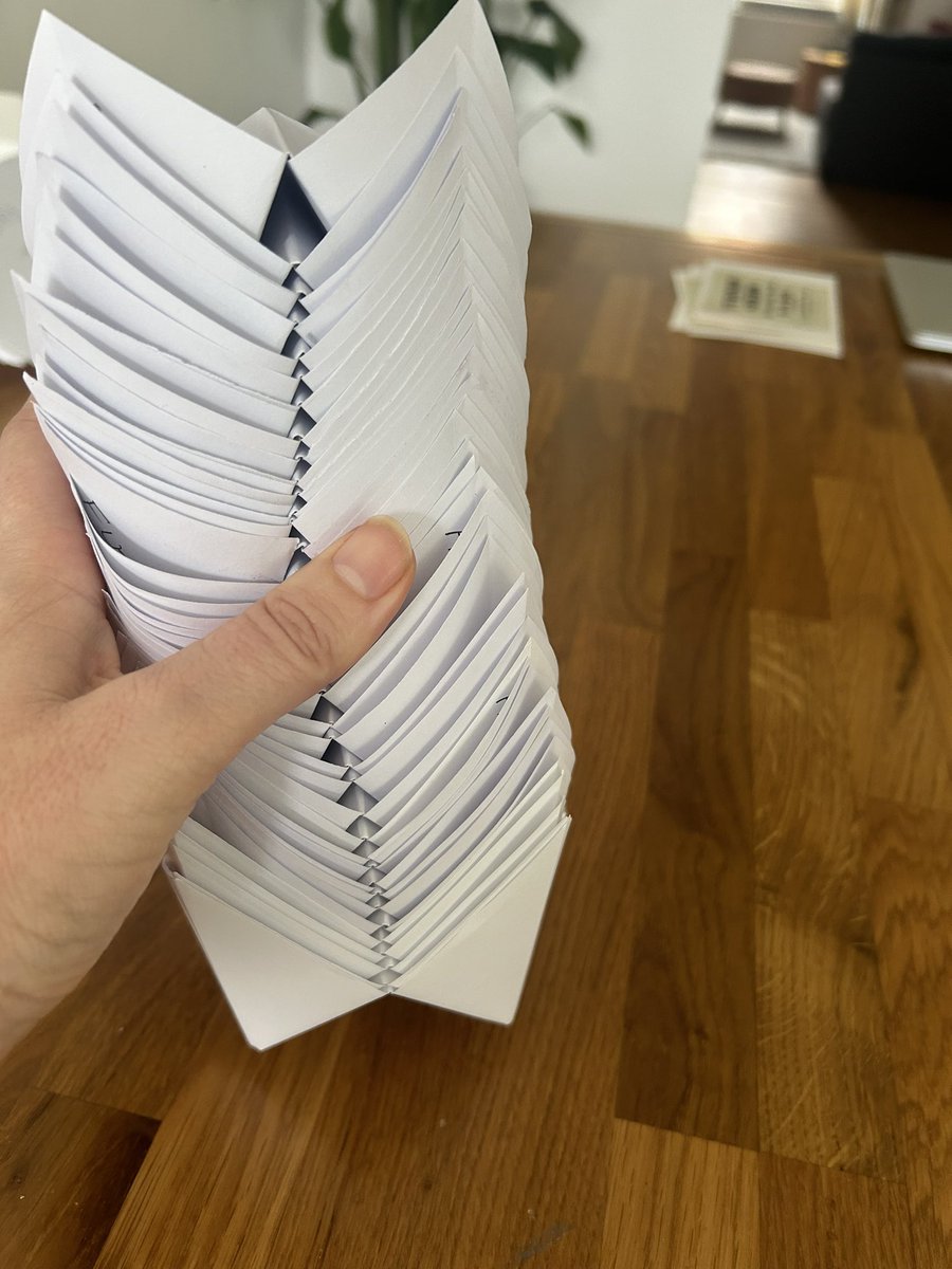 What’s this stack of wee paper objects? Find out at our #SHARP2024 roundtable on creative formats for book history scholarship - happening after lunch today.