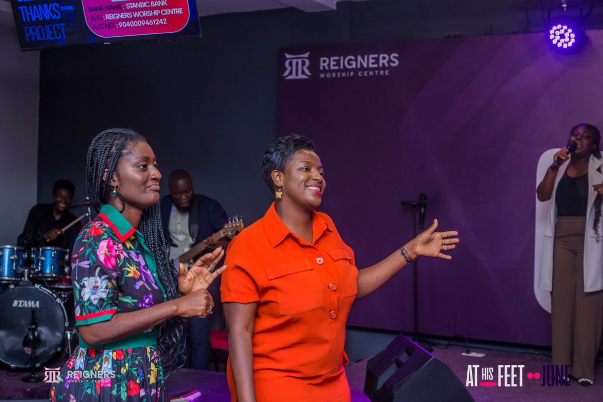 PhilOpokuNelson's tweet photo. The Lord visited His people mightily at our  “AT HIS FEET” Service June edition. We have received Grace,Power and Divine Enablement to Reign in all facets of our lives!

#ReignersWorshipCentre
#ATHISFEETService
#JuneEdition https://t.co/mznmtDQeNW