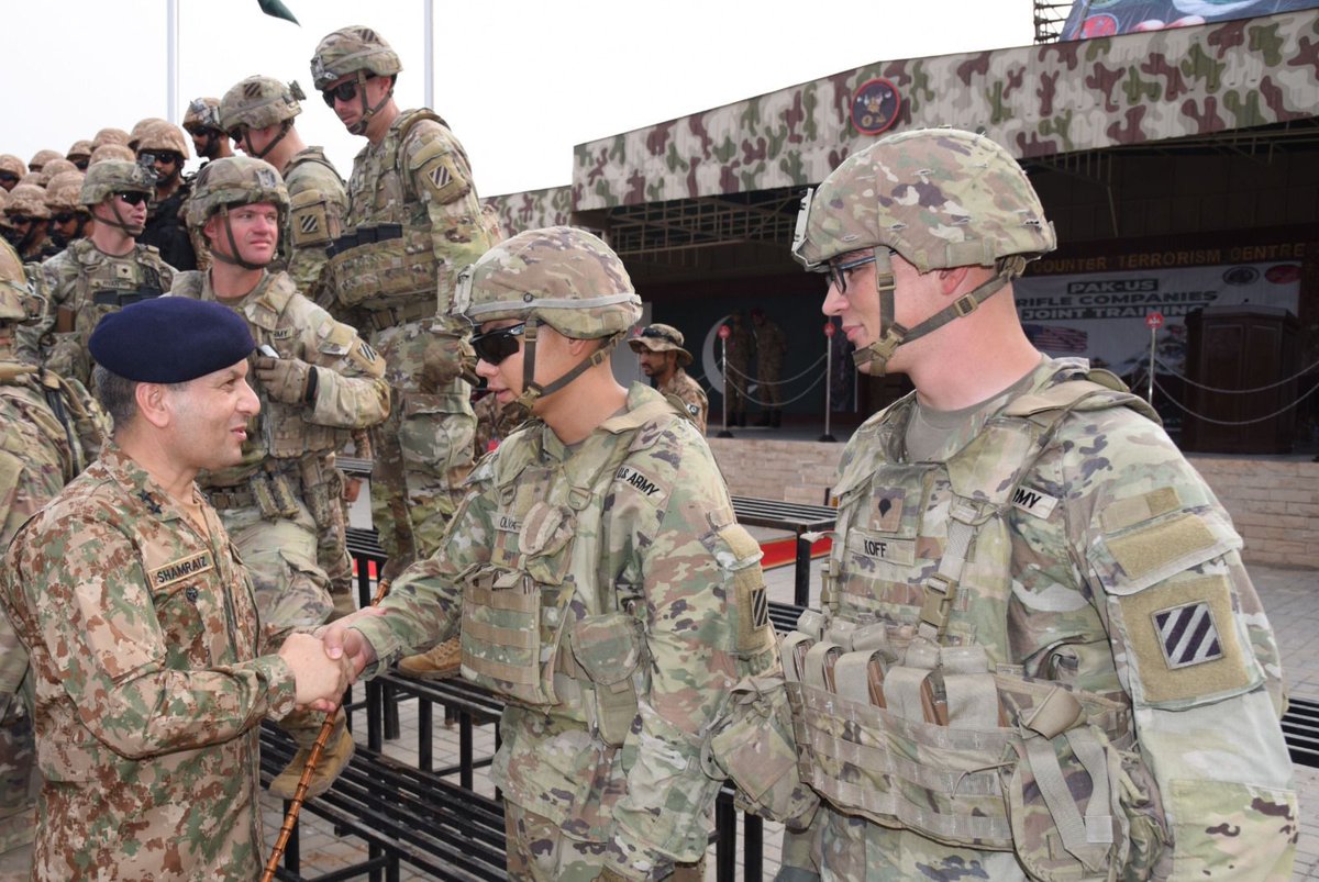 zarrar_11PK's tweet photo. #ISPR
🇵🇰 🇺🇸
#Pakistan-United States Infantry Rifle Company Exchange Exercise-2024  is a bilateral joint exercise in Counter Terrorism domain to exchange tactical skills at combating menace of terrorism at sub unit level.

 Two weeks long exercise commenced on 29 Jun 2024 at National Counter Terrorism Centre, Pabbi with participation of Infantry companies from both sides.

The exercise is aimed at sharing Counter Terrorism experiences besides refining drills procedures vital for Counter Terrorism operations.

 The scope of Exercise envisages attaining marksmanship skills during urban warfare by understanding best practices adopted at sub unit level.

The inaugural event was witnessed by General Officer Commanding Kharian Garrison.