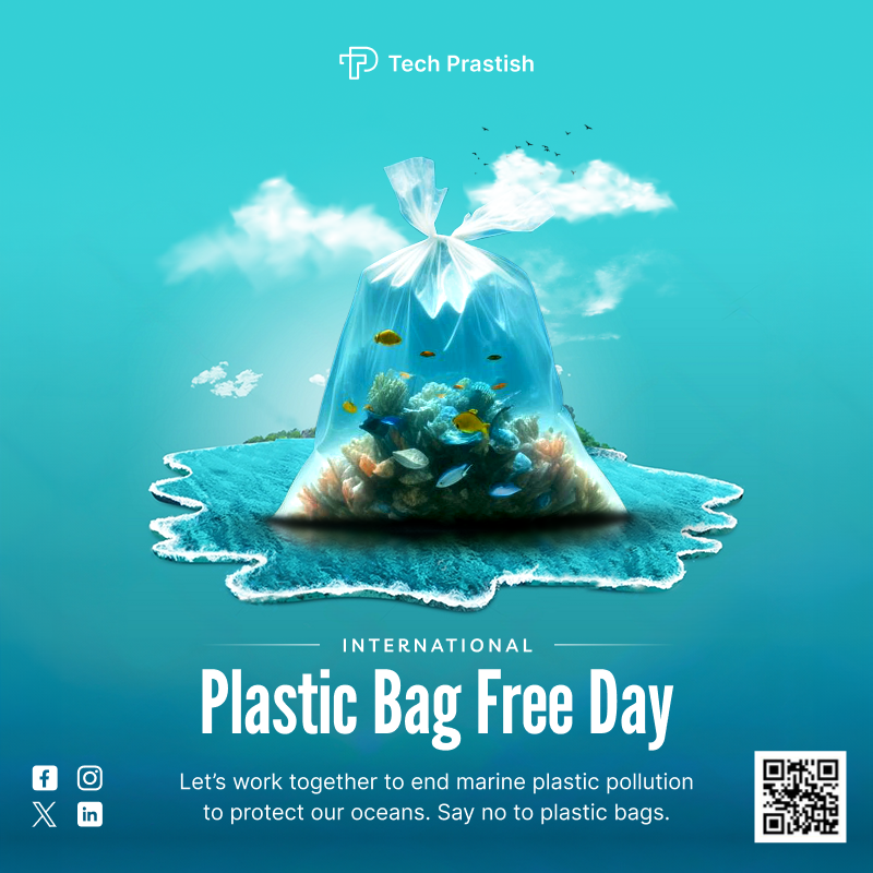 TechPrastish's tweet photo. On #InternationalPlasticBagFreeDay, letโs safeguard our oceans by tackling the marine plastic pollution problem. Say no to plastic use, and contribute to protect #marinebiodiversity.
#plasticbagfreeday #notoplastics #saynotoplastic #ITservices #techprastish #TPians https://t.co/a1PGiGJ6Eh