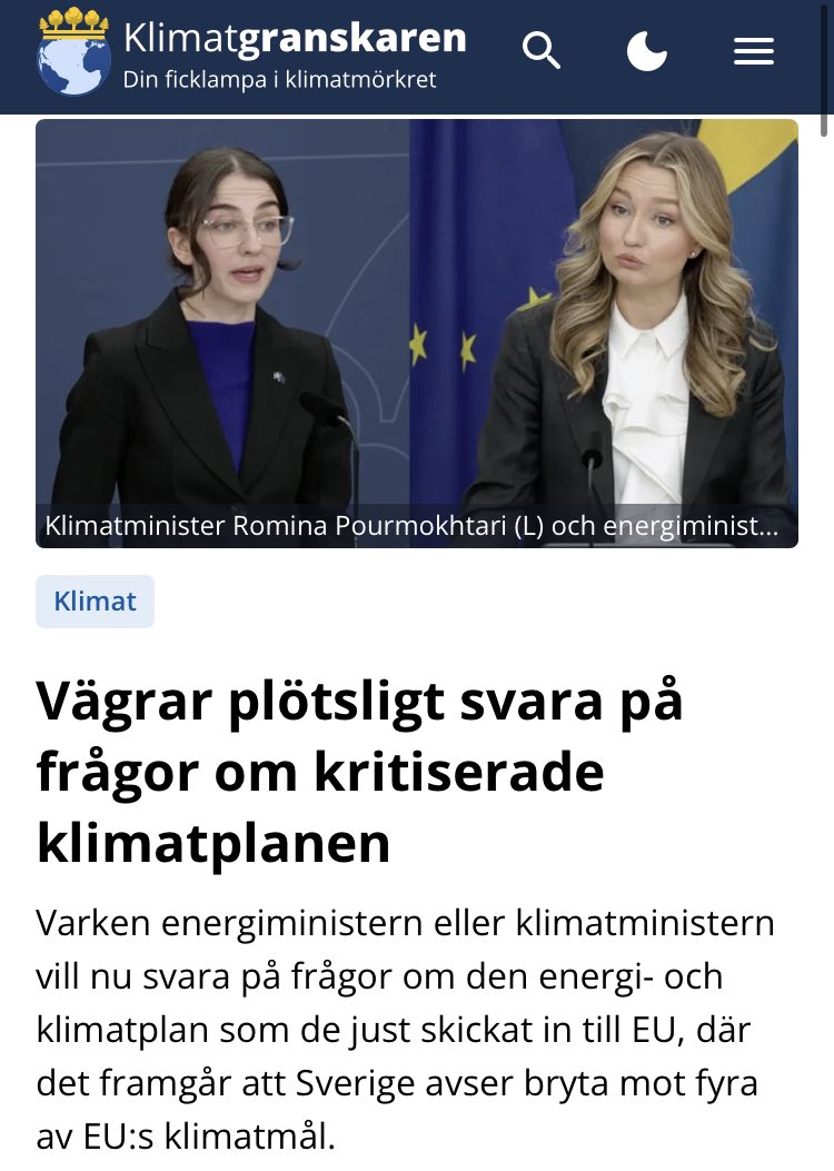 Beskedet om att Sverige missar ALLA centrala EU-klimatmål publicerades mitt i semestern. Och nu vägrar ansvariga statsråd att kommentera.