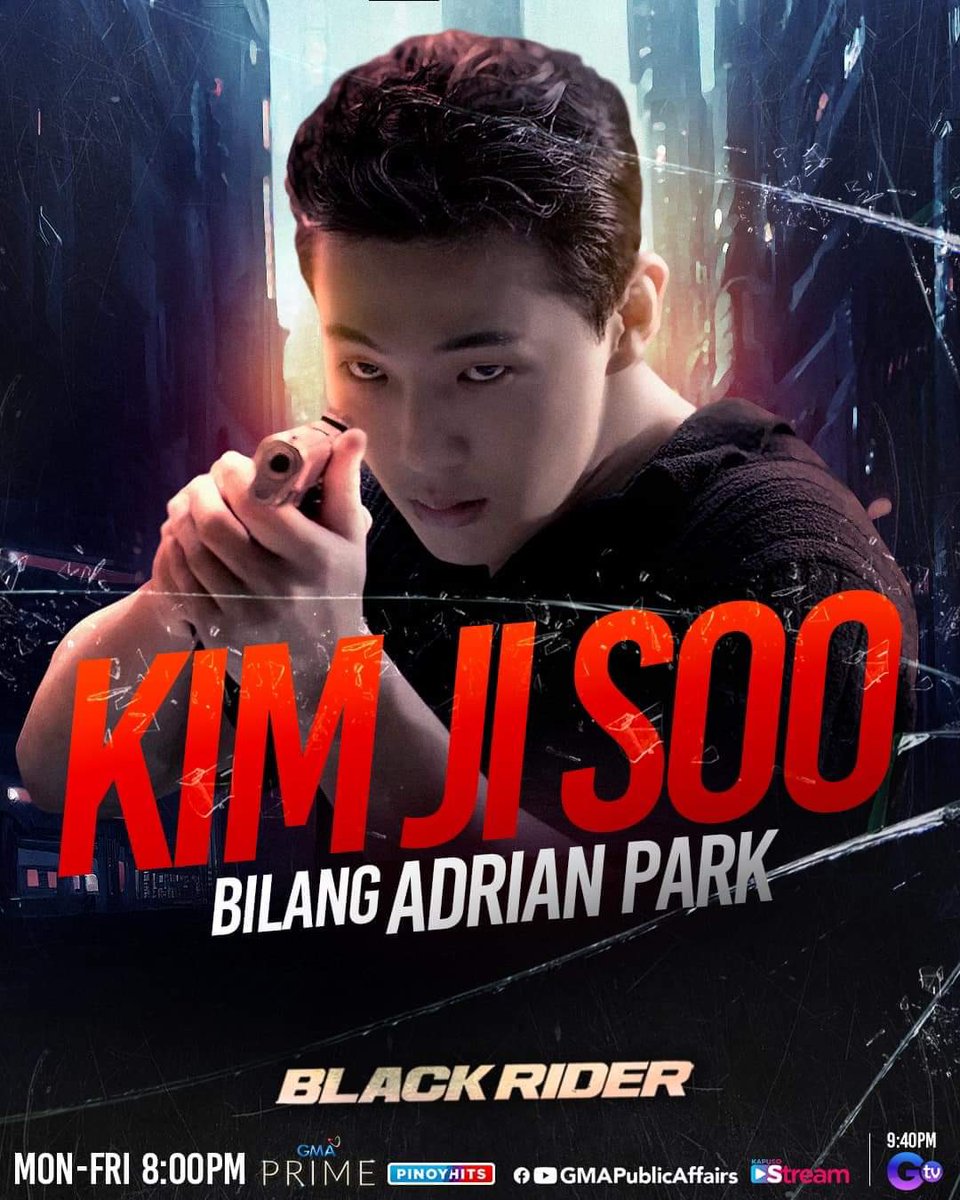 knicknocks's tweet photo. Mapapanood na mamaya si Kim Ji Soo bilang si Adrian Park sa #BlackRider! #Episo

Huwag palalampasin ang #BlackRiderOppaLaban ngayong Miyerkules, 8 PM sa GMA Prime at 9:40 PM sa GTV. https://t.co/7gZtbk26qw