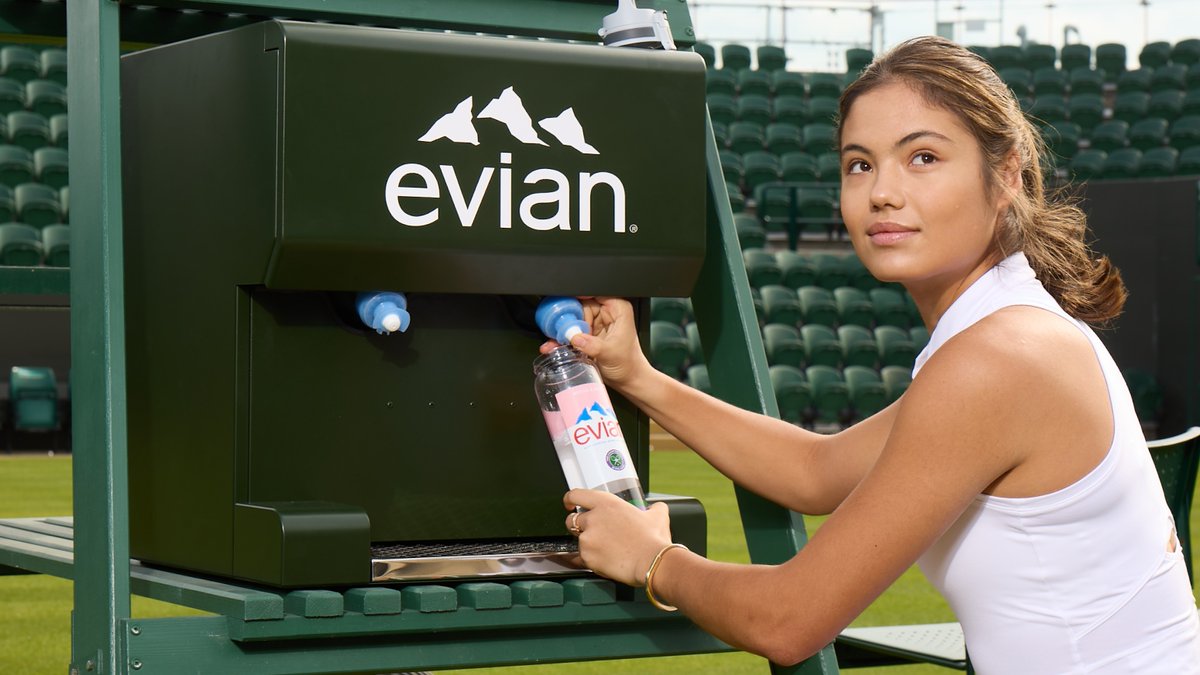 PETERDAZELEY's tweet image. If you thought the strawberries were pricey in SW19 Evian are serving up water refills at £5 each. Let's stop buying #Evian