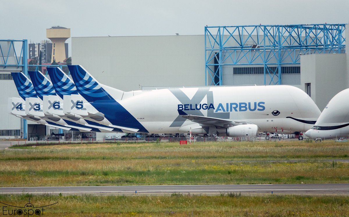 cliper31's tweet image. 5 Beluga XL #airbus #BelugaXL #avgeek #aviation #Toulouse