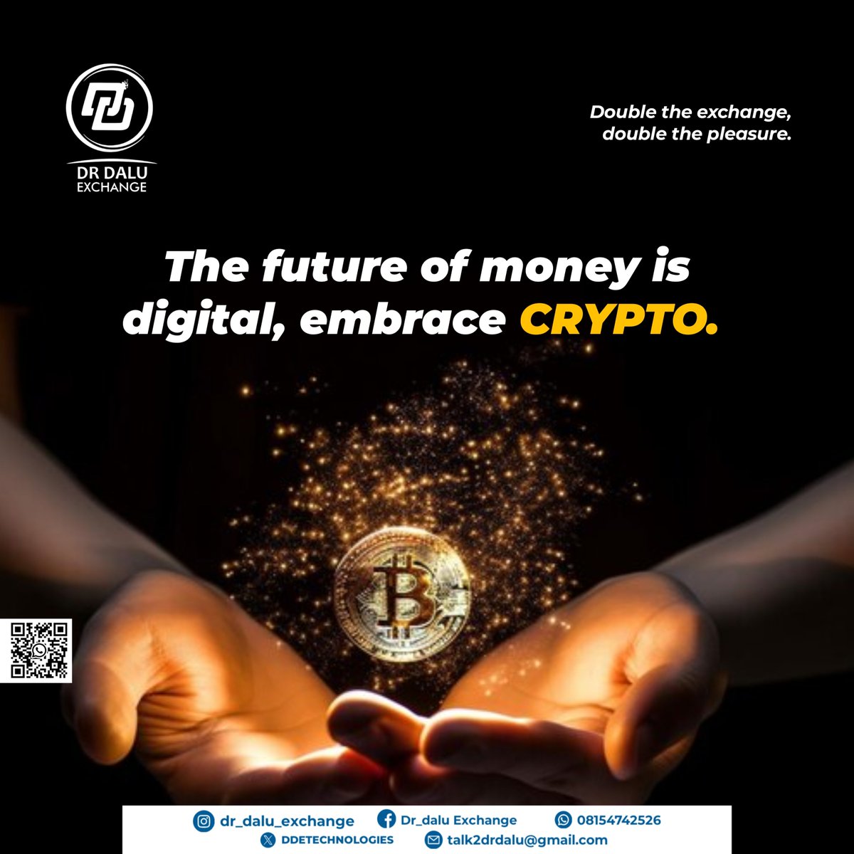 DDETECHNOLOGIES's tweet image. The future of money is digital. 💰 
Embrace crypto and step into tomorrow, today. 🚀
#DDE #CryptoRevolution #DigitalCurrency #FutureOfMoney