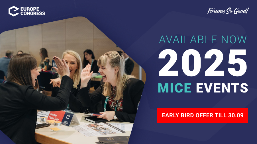 EuropeCongress's tweet image. ⭐️Announcing Our 2025 MICE events!⭐️

Mark your calendars &amp;amp; take advantage of our Early Bird offer, available until 30.09.2024! 🗓️🐦

💻View all of our 2025 events on: europecongress.com

#EuropeCongress #meetingsprofs #eventprofs #eventplanner #meetingpros