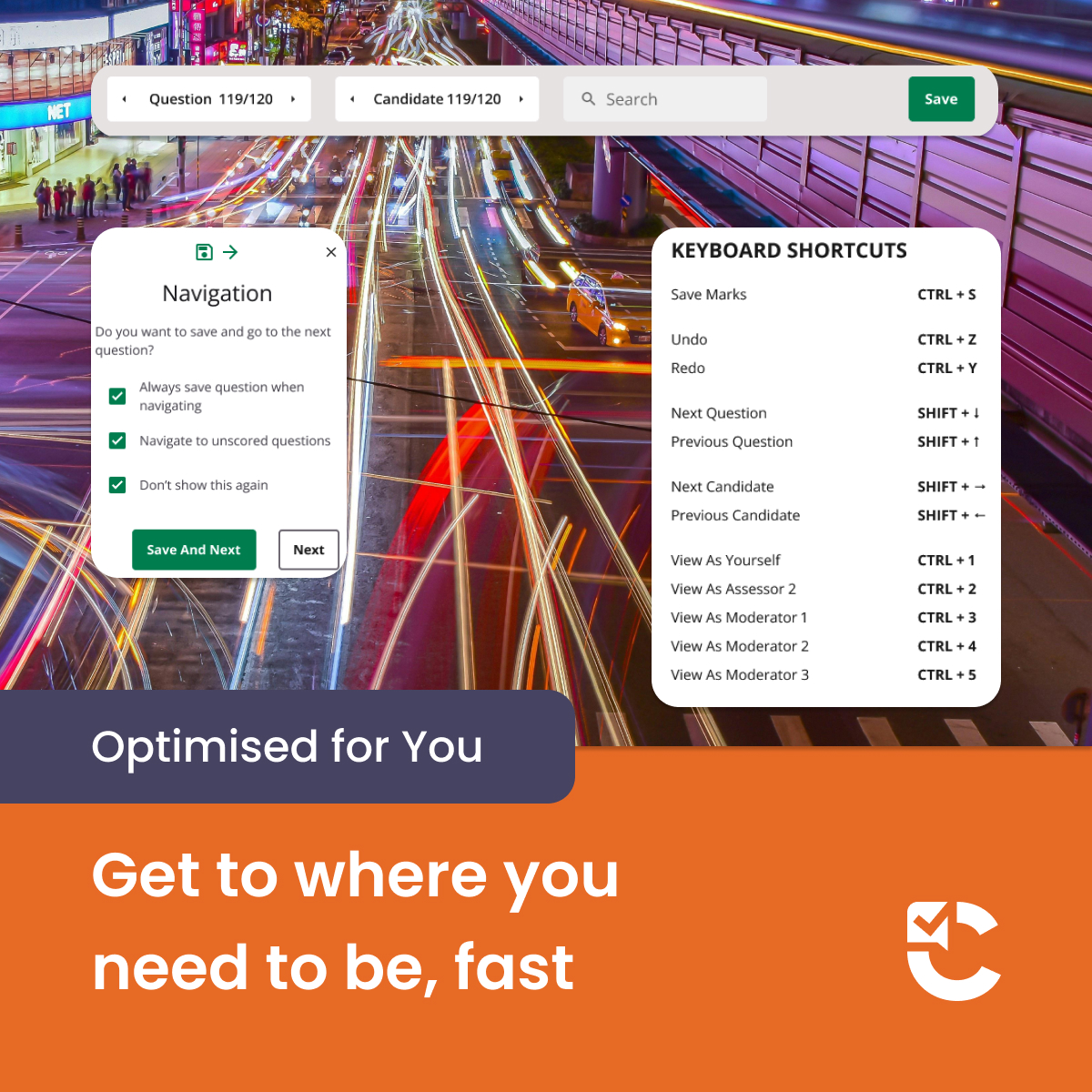 Optimised for you: Get to where you need to be, fast ⏩ Improved Navigation and Keyboard Shortcuts are here to boost your marking efficiency. It’s like having a turbo button on your keyboard! 🚀 🌟#CirrusMarkingRevolution  #eAssessment #EdTech  #EfficiencyBoost